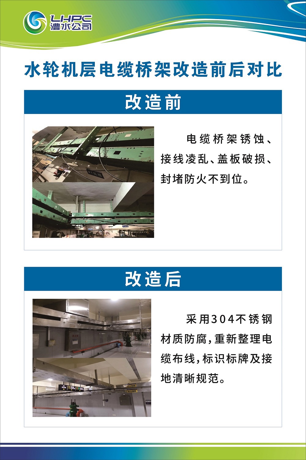 江垭电缆桥架改造效果